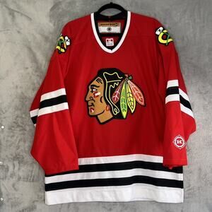KOHO NHL Chicago Blackhawks‎ Vintage Hockey Jersey Air-Knit Sport Maska Large